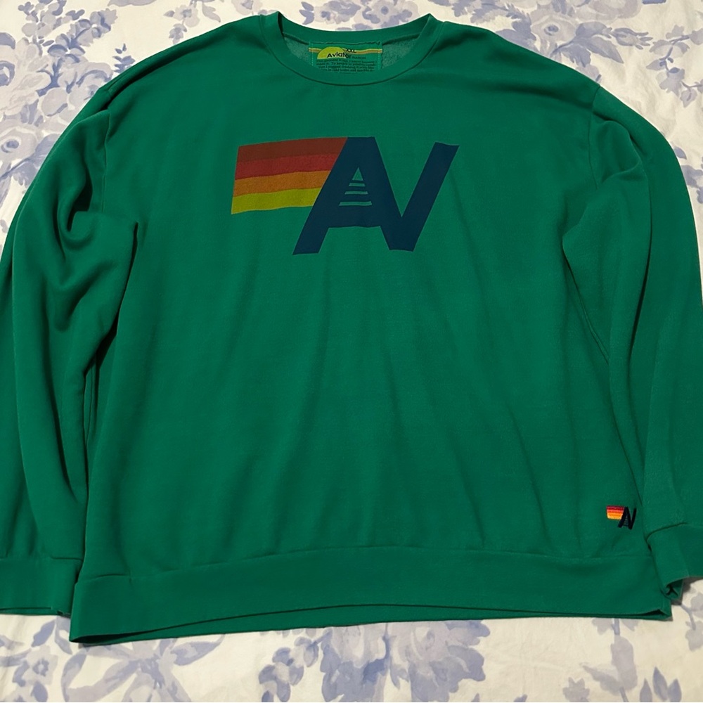 Aviator Nation Kelly Green Sweatshirt